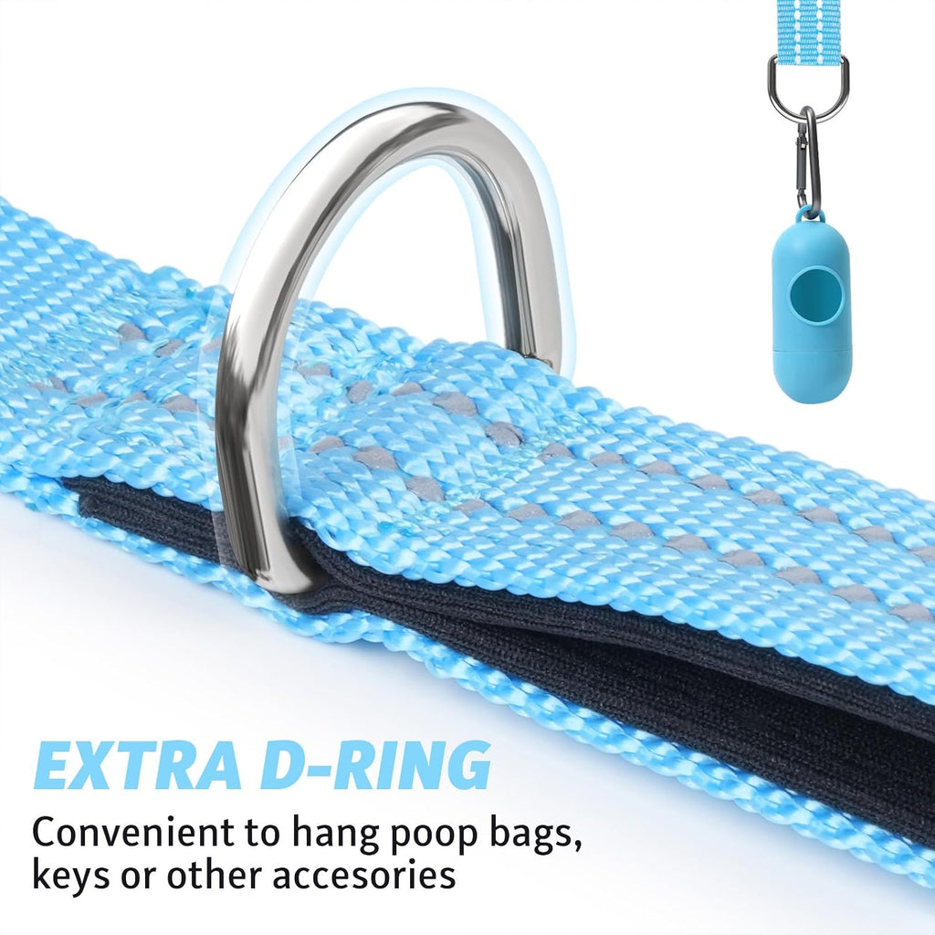XiaZ reflective outdoor dog lead low light visibility stitching.