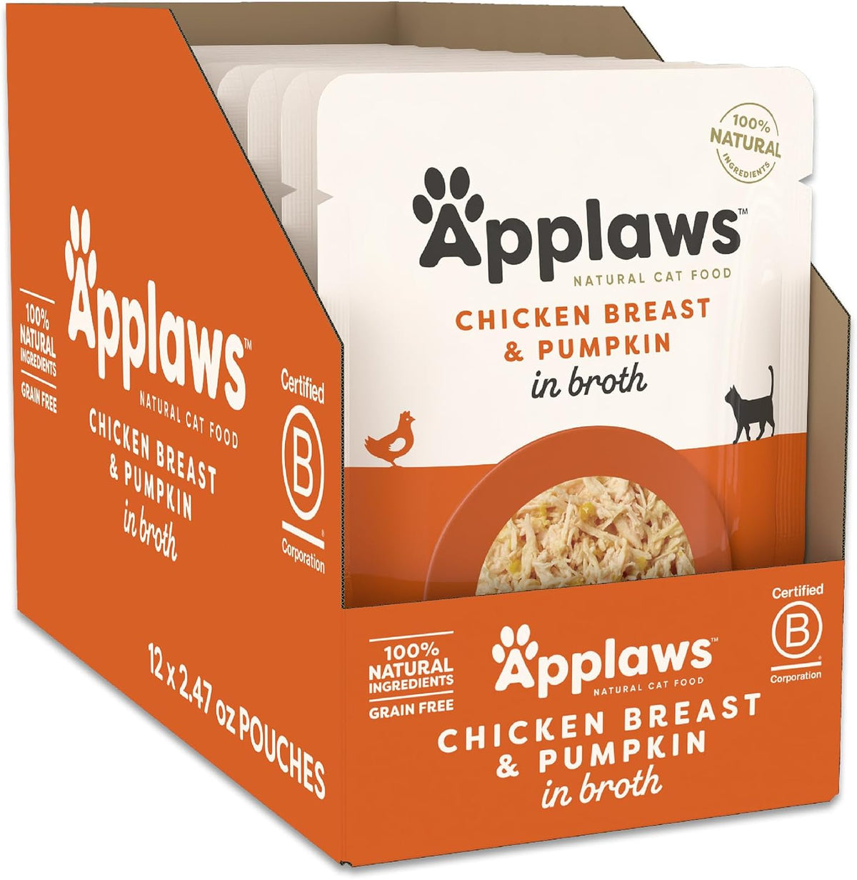 Applaws Natural Wet Cat Food in Broth, Limited and Natural Ingredients, High Protein with No Artificial Additives, Fish Variety Selection in Broth (12 x 2.47oz Pouches) - Image 15