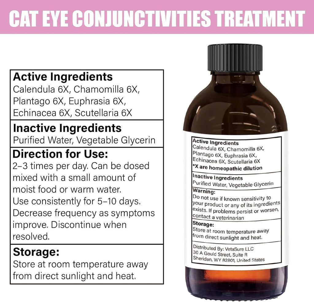 Premium imported pet care treatment for feline and canine pink eye