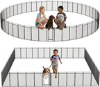 Dog Fence Outdoor for Yard, 40" Height 16 Panels Metal Dog Fence for Dogs, Portable & Foldable Dog Pen, Wireless Dog Playpen Alternative, Temporary Dog Fence for RV Camping, Indoor Outdoor Use - Image 12