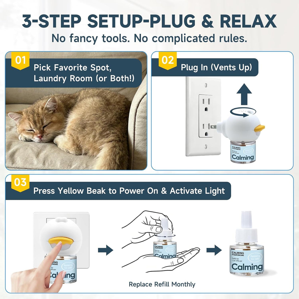 Authentic USA imported cat behavior management system designed for multi cat households
