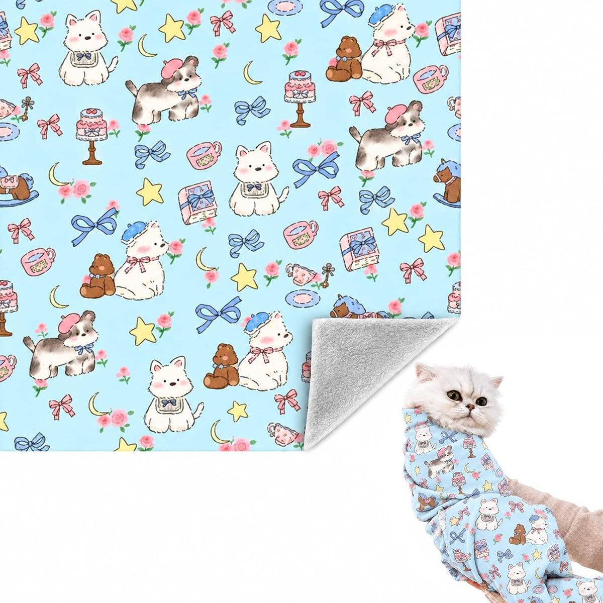 27.6" Cat Grooming Wrap Cat Wrap for Cutting Nails L(Within 15lbs) - Image 9