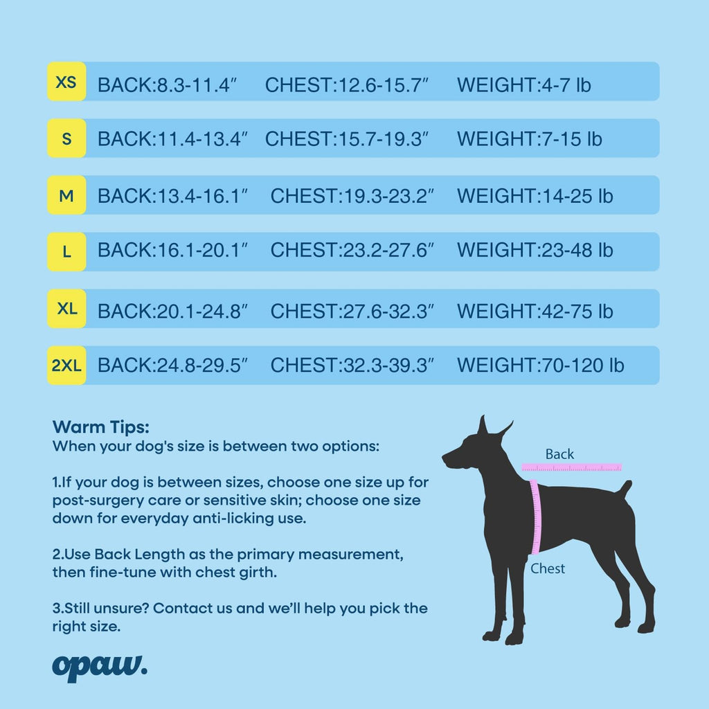 Dog wearing pink post surgery onesie instead of e-collar cone alternative