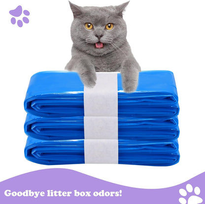 Tear resistant universal cat litter bags package contents view