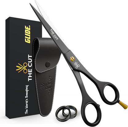 The Cut Factory professional hair scissors front view matte black finish