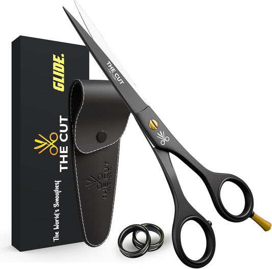 The Cut Factory professional hair scissors front view matte black finish