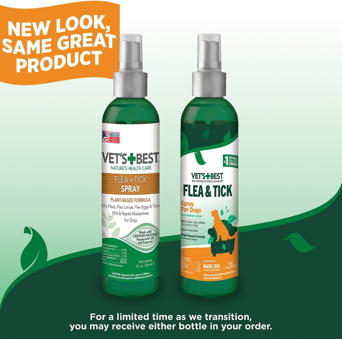 Vet's Best plant-based tick control spray application