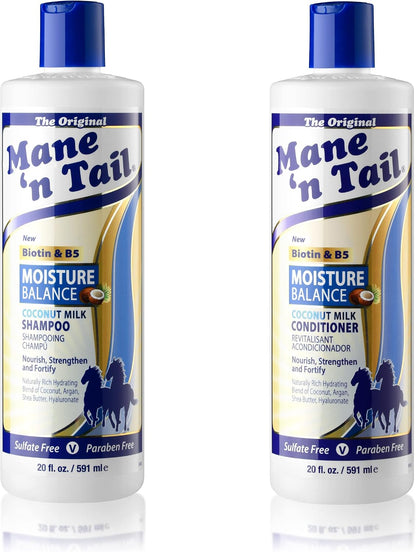 Mane 'n Tail Moisture Balance Shampoo and Conditioner 20 fluid ounce set front view