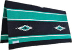 Side angle of the 36 by 34 inches medium weight acrylic saddle cloth.