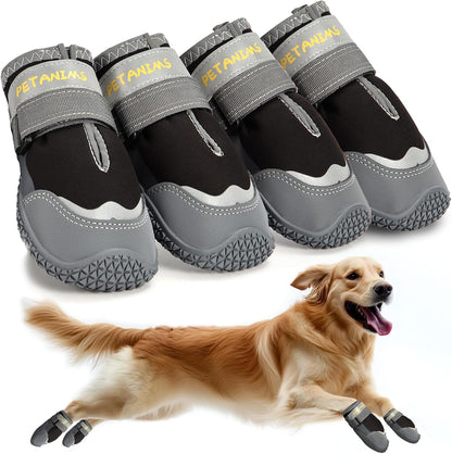 Petanims Dog Shoes for Large Dogs, Medium Dog Boots & Paw Protectors for Winter Snow, Breathable Dog Booties for Hot Pavement, Hardwood Floors Purple Size 5 - Image 10