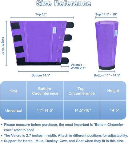 WARMWOW loose fitting fly boots for horses showing mesh texture.