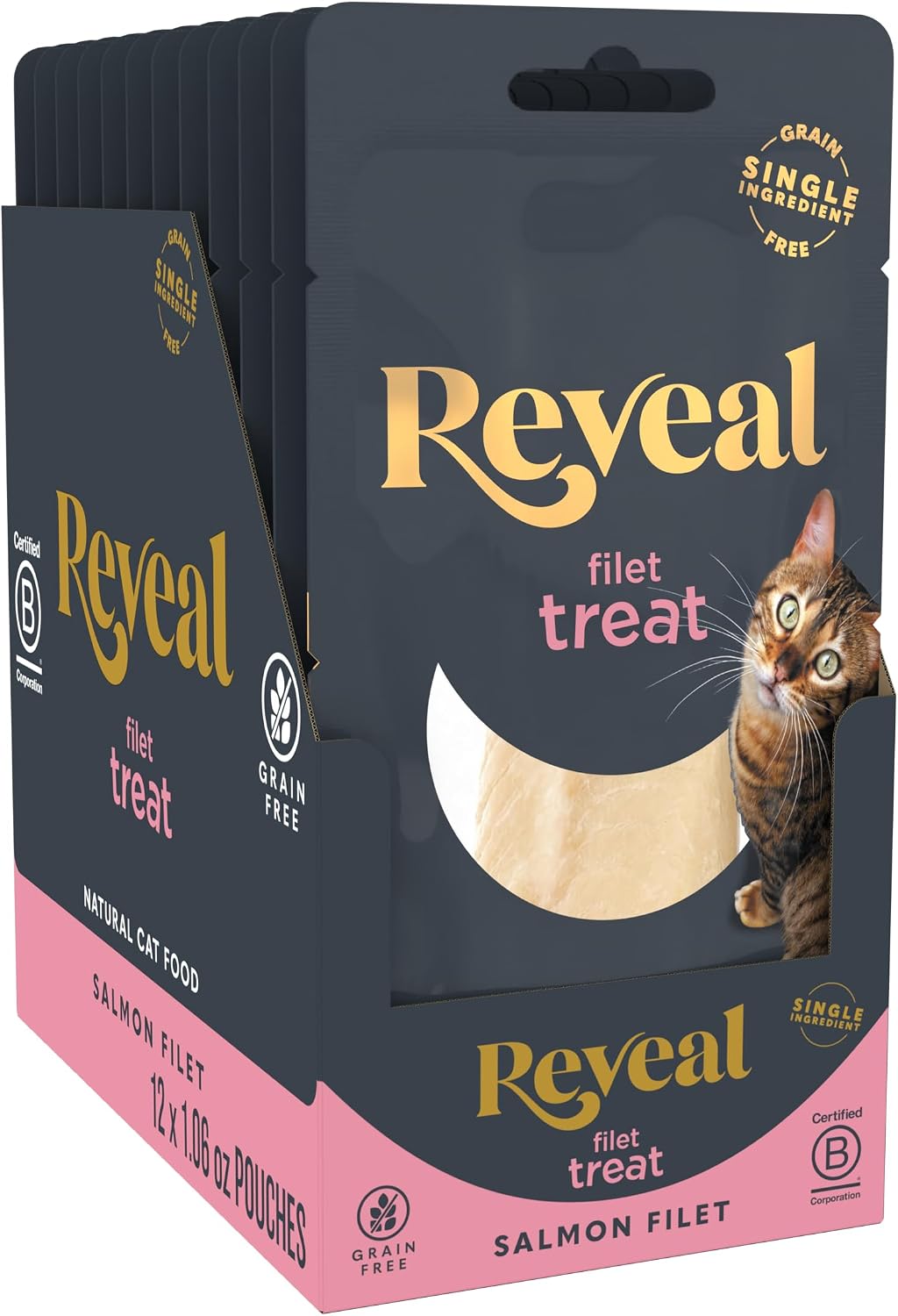 Reveal Whole Tuna Loin Cat Treats 12 Pack, Single Ingredient, Grain Free, High Protein, Natural Cat Treats for Training, No Fillers, No Artificial Additives (12 x 1.06 oz Loins) - Image 9