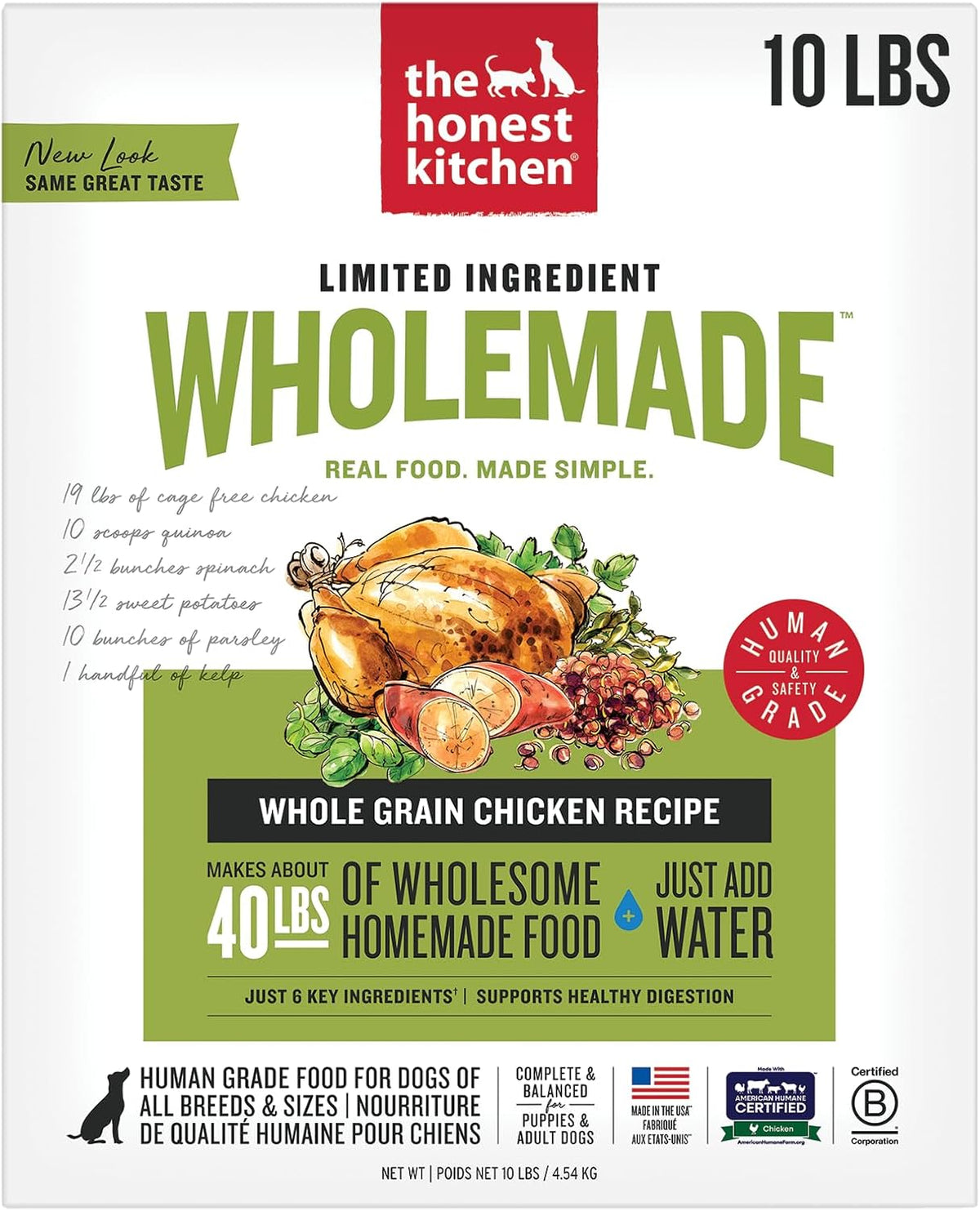 The Honest Kitchen Human Grade Wholemade(TM) Dehydrated Limited Ingredient Dog Food, Fish 10 lb Bag (makes 40lbs) - Image 10