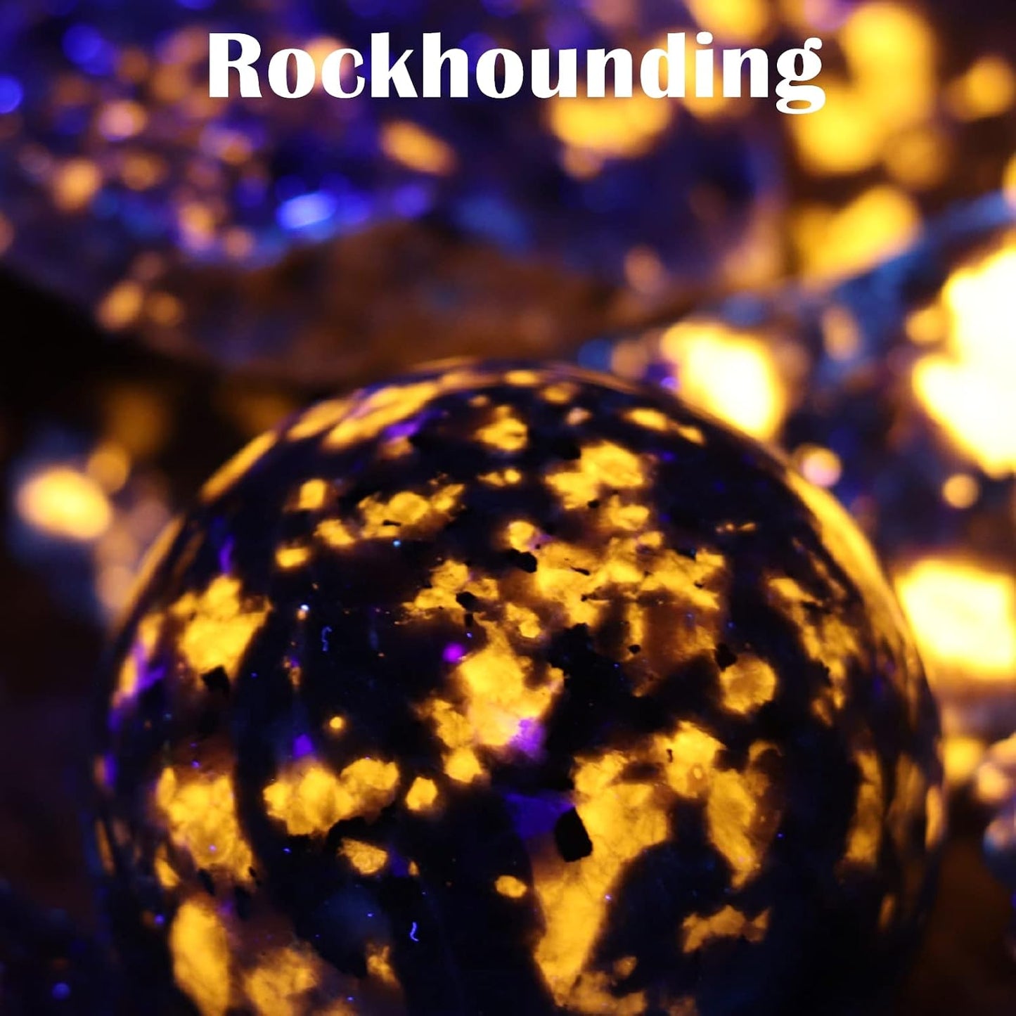 LUMENSHOOTER 365nm ultraviolet flashlight curing craft resin quickly on a workstation.