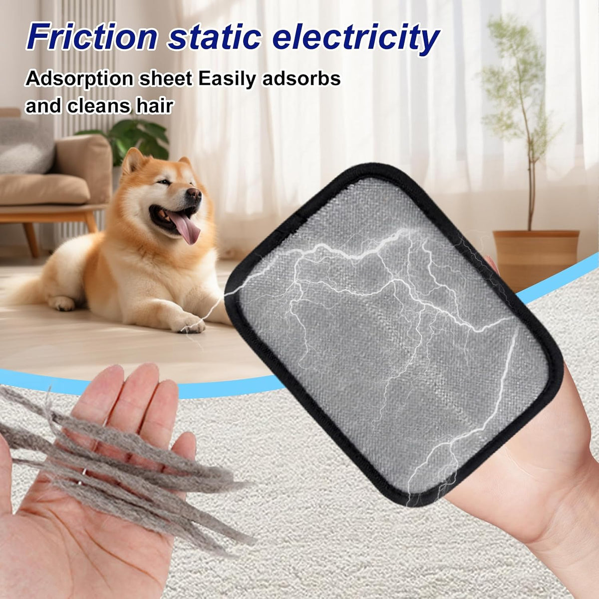 Fine tooth flea comb by xoermioy trapping dander and debris on long hair dog