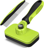 2PCS Self Cleaning Slicker Brush & Dog Comb - Skin Friendly Deshedding Grooming Tool for Dogs, Cats and Small Animals, Professional Deshedding Dematting Tool for Long and Short Haired Pets (Blue) - Image 15
