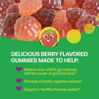 Culturelle Kids Probiotic Veggie Fiber Gummies container with chewable gummies