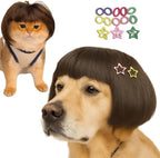 Cat Wig for cat only- Small Size for Tiny Animals Such as Goose Duck and Chicken DIY Haircut & Adjustable Fit - Cat & Dog Costume for Halloween, Party, Photo Shoots - Image 9