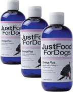 JustFoodForDogs premium dog health supplement bottle angled view