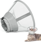 Supet Cat Cone Collar Soft, Air Mesh Recovery Collar to Stop Licking, Breathable Neck Cone Alternative, Lightweight Cat Head Cone Anti Scratch (Orange,S) - Image 10