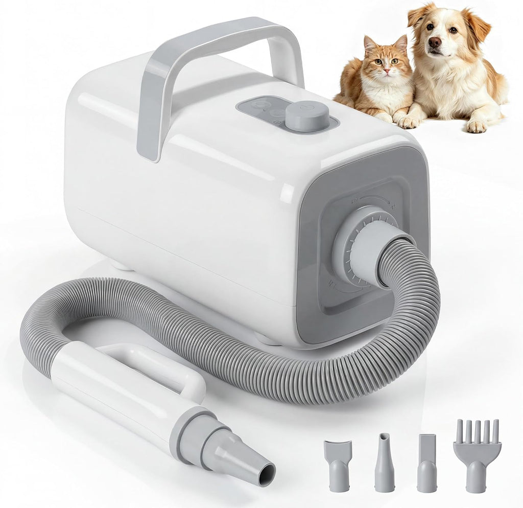 DUMOS Pet Grooming Vacuum Kit, 3 Adjustable Suction Modes, 5 Professional Grooming Tools with Low Noise Dog, 10000PA Cat Hair Clippers for Home Cleaning, 2.5L, Ivory - Image 10