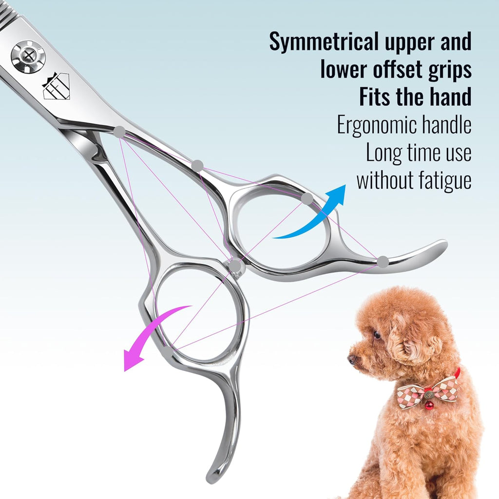Premium Japanese steel pet thinning shears for trimming thick coats and paws