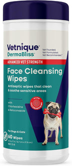 Vetnique Dermabliss Chlorhexidine for Dogs & Cats Wipes - Ketoconazole Medicated Antibacterial & Antifungal Skin Wipes for Hot Spots, Yeast Infection, Yeasty Paws, Itch & Smelly Folds, 50 Count Small - Image 11