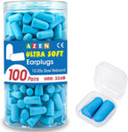 Azen 100 pairs foam ear plugs front view container