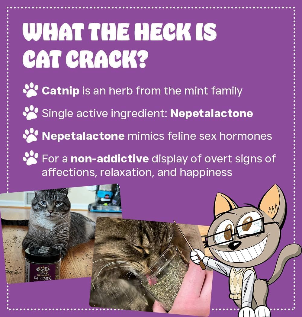 Cat Crack natural catnip blend label details