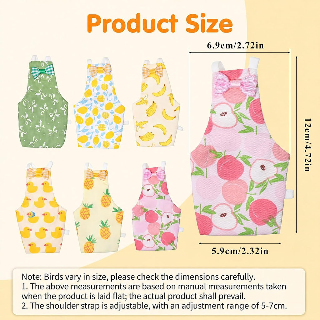 6 PCS Bird Diapers Reusable Parrot Diaper with Waterproof Inner - Image 2
