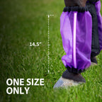 CareMaster horse leggings bundle pack containing four matching purple pasture wraps.