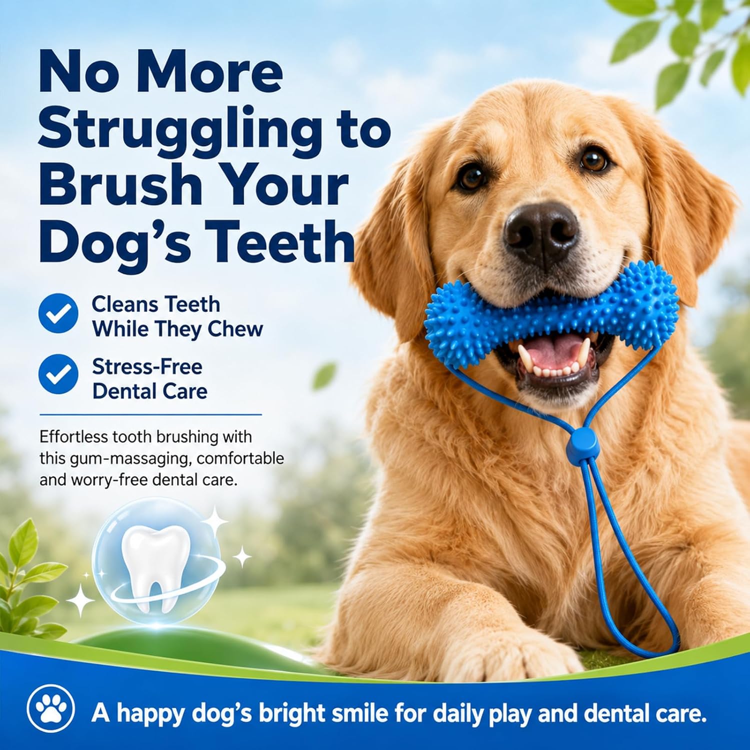 Two pieces of the canine dental prop tool demonstrating the flexible and durable soft rubber material.