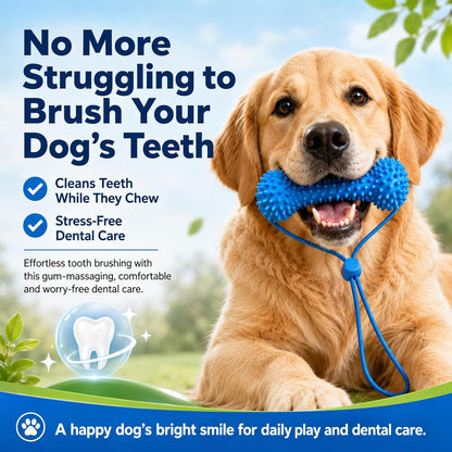 Two pieces of the canine dental prop tool demonstrating the flexible and durable soft rubber material.