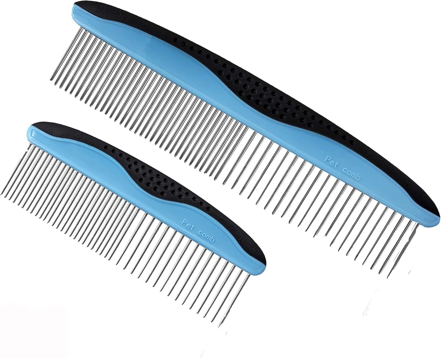 Vingvo pet grooming comb pack front view premium stainless steel cat brush for shedding