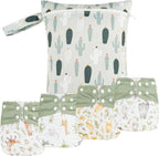 Happy Flute newborn baby cloth pocket diaper set front view