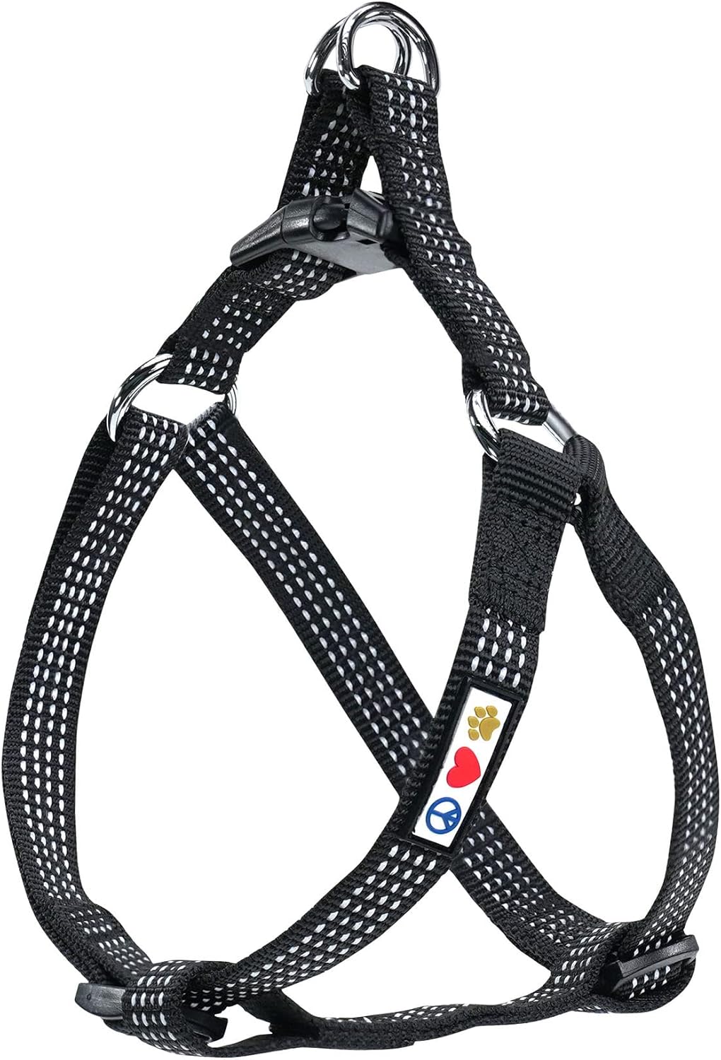 Pawtitas Multicolor Step-in Dog Harness - Adjustable No-Pull Vest for Puppies to Seniors, Safe & Comfortable S Blue/Teal/Yellow - Image 11