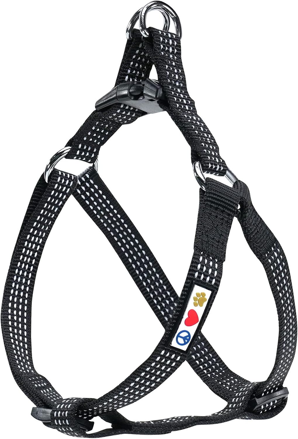 Pawtitas Solid Step-in Dog Harness - Adjustable No-Pull Vest for Puppies to Seniors, Safe & Comfortable XS Black - Image 13