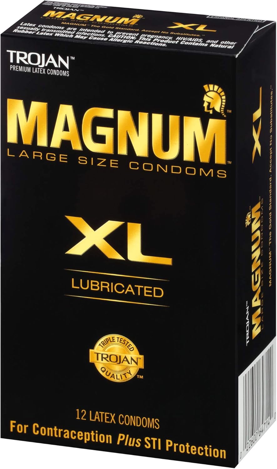 TROJAN Lubricated Magnum Condoms XL Large Size - 12 Count - Image 13