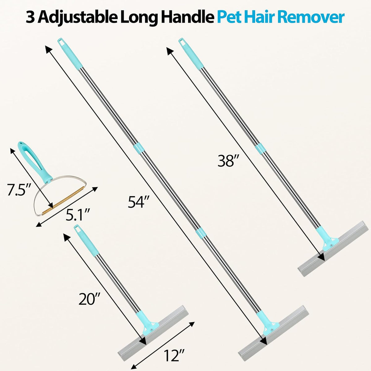 Demonstration of Thalomely pet hair remover on a carpeted floor