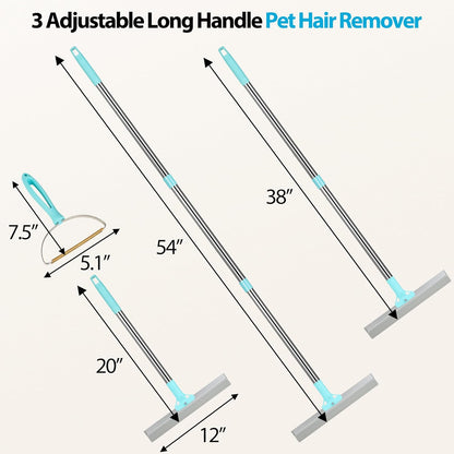 Demonstration of Thalomely pet hair remover on a carpeted floor