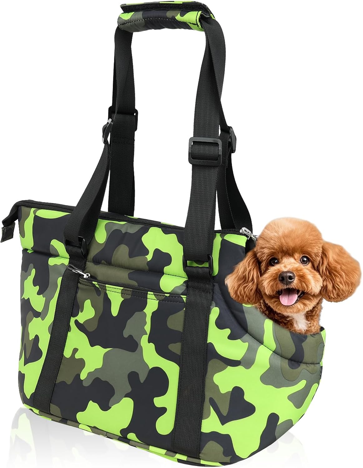 10mm Padded Tote Bag Carrier for Dog Cat Below 9 lb/4kg-Camouflage Orange - Image 9