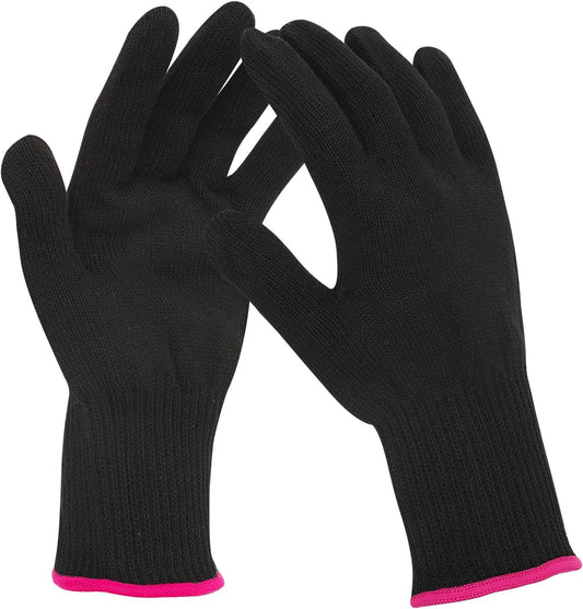 Dimeho heat resistant gloves front view for hair styling protection