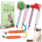 TINDTOP Silvervine Chew Sticks for Cats, 10 Pack Natural Catnip Chew Toys | for Kittens Teeth Cleaning, Matatabi Dental Care, Increase Appetite, Calm Cat Anxiety and Stress, Aggressive Chewers Toy - Image 11