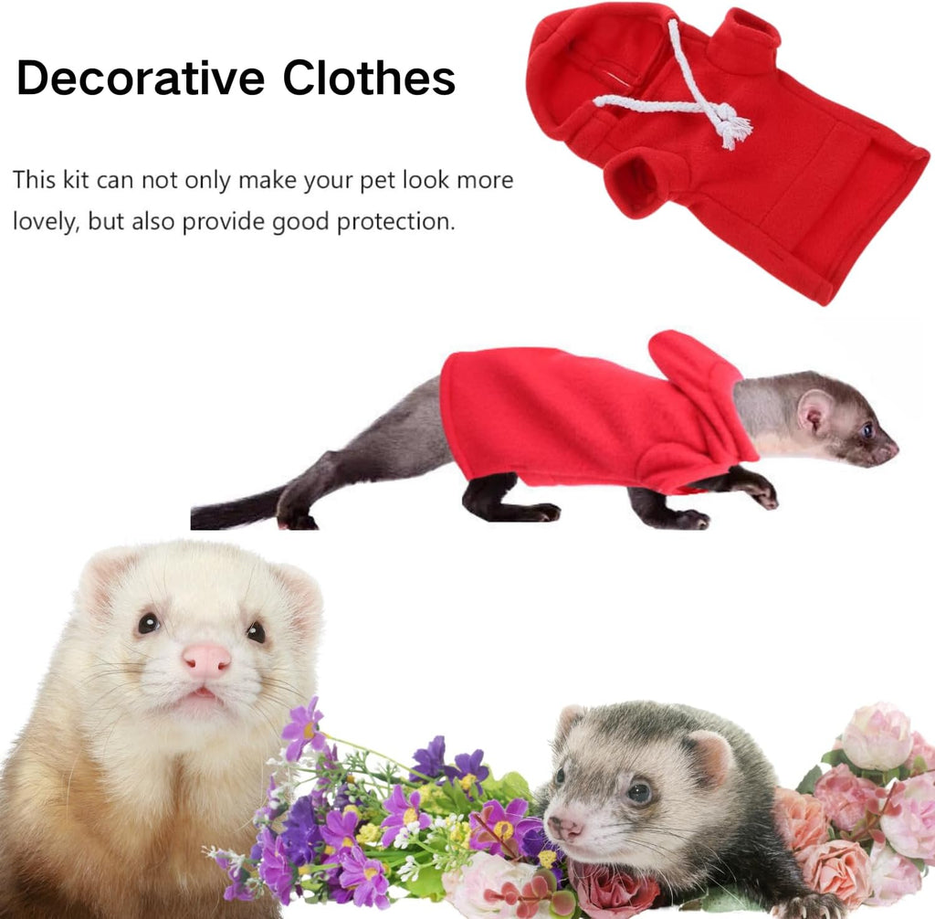PUMEXFE authentic ferret clothes plush winter vest back view design