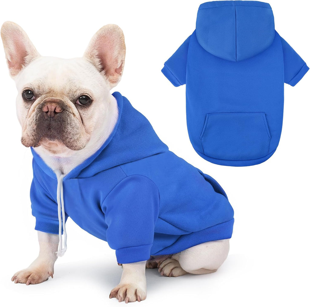 Dog Basic Hoodie Soft Dog Clothes Cold Weather Sweaters for Medium Large Dogs Cozy Fabric Warm Sweatshirt with Leash Hole for Boys (Security, X-Small (2-5 lbs)) - Image 11