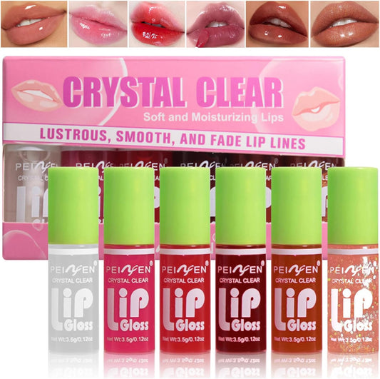 Yasovigi 6 Colors Lip Oil Lip Stain, Watery Lip Oil Lip Tint Stain Set, Liquid Lipstick Lip Gloss Moisturizing, Multi-use Lip and Cheek Tint, Non-Sticky, High Pigment (Type A) - Image 1
