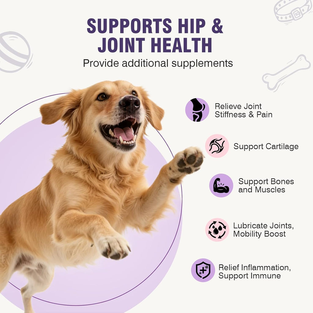 TTLXRL hip and joint chews for dogs chicken flavor soft treats side panel
