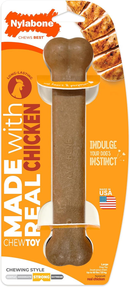 Nylabone Strong Chew Femur Bone Dog Toy Made with Real Bison & Venison, Durable Chew Toys for Aggressive Chewers, Long Lasting Dog Bone, Keeps Dogs Busy, Large Breeds - Up to 50 lbs - Image 11