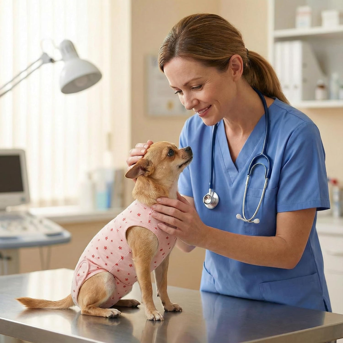 Recovery Suit for Small Dogs,Female and Male Spay Neuter Onesie,Anti-Licking Abdominal Wound Protection,Suitical Recovery Suit for Puppy, Cone Alternative(Flowers-XXS) - Image 15