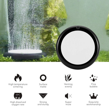 Sintered nanomaterial aquarium bubble stone for freshwater and saltwater